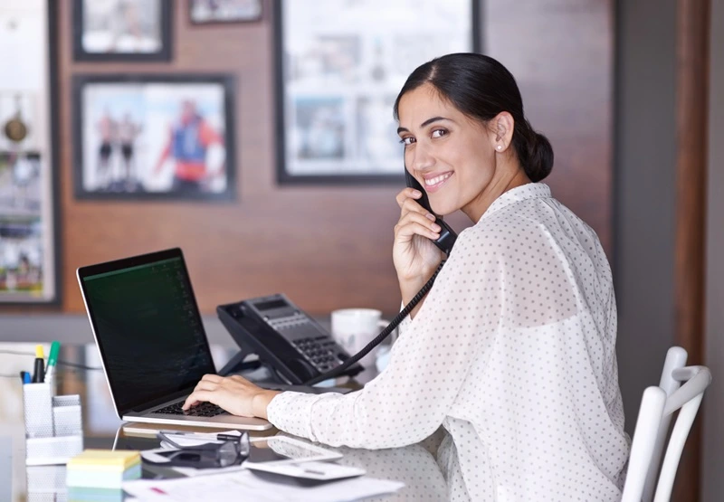 Executive secretary managing calendar and correspondence