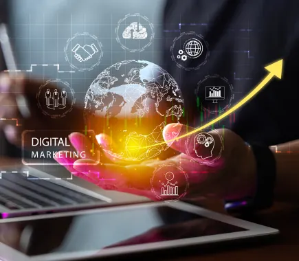 Digital marketing virtual assistant preparing client reports and campaign schedules