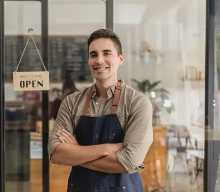 Small business owner working with a virtual assistant